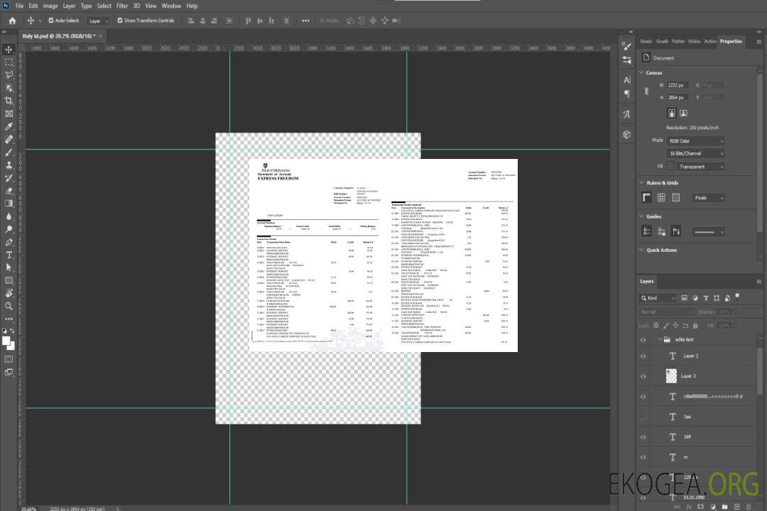 Relevé de compte bancaire de l'Australia Bank of Melbourne, 6 pages template Relevé de compte bancaire de l'Australia Bank of Melbourne, 6 pages template